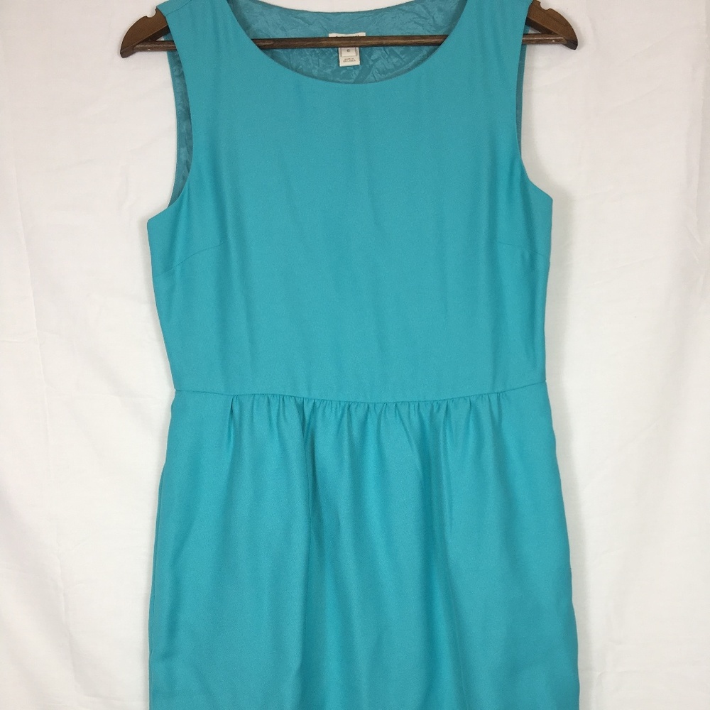 J. Crew Tiffany Blue Cocktail Dress With Pockets